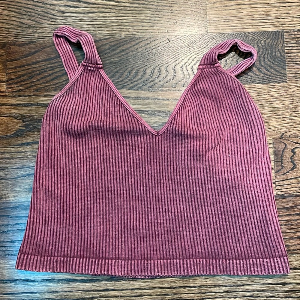 Free People Cropped Ribbed Cami